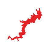 Lake Wallenpaupack Outline Vinyl Decal Pennsylvania Window Laptop Sticker