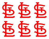 St. Louis Cardinals MLB symbol Vinyl Decal Cup Window set of 6 small Stickers