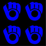 Milwaukee Brewers MLB symbol Vinyl Decal Car Window set of 4 small Stickers