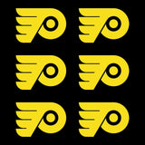 Small Philadelphia Flyers Ice Hockey NHL Vinyl Decals Stickers small Set of 6