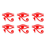 Small set of 6 EYE OF RA HORUS Egyptian God vinyl decals phone laptop car