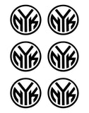 6 Small New York Knicks symbol Vinyl Decal NYK Laptop phone helmet Sticker