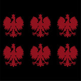 Small Polish Eagle set of 6 Vinyl Decals Phone Polska Eagle Stickers Sheet