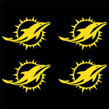 Miami Dolphins Football NFL Vinyl Decals cup phone small Stickers Set of 4