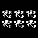 Small set of 6 EYE OF RA HORUS Egyptian God vinyl decals phone laptop car