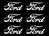 Small Ford Logo 6 Small Vinyl Decals Sticker decal 2" 3" Ford Symbol Stickers
