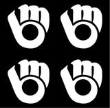 Milwaukee Brewers MLB symbol Vinyl Decal Car Window set of 4 small Stickers