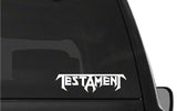 Testament Thrash Metal Band Vinyl Decal Car Window Laptop Guitar Sticker