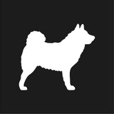 Norwegian elkhound Vinyl Decal Car Window Laptop Dog Breed Silhouette Sticker