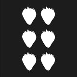 Strawberry Decal Vinyl decals phone case laptop car set of 6 strawberry stickers
