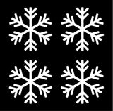 Small Snowflake Symbol Vinyl Decals set of 4 snowflakes Stickers Sheet