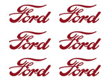 Small Ford Logo 6 Small Vinyl Decals Sticker decal 2" 3" Ford Symbol Stickers