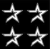 Houston Astros MLB symbol Vinyl Decal Laptop Car Window set of 4 small Stickers