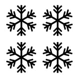 Small Snowflake Symbol Vinyl Decals set of 4 snowflakes Stickers Sheet