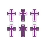 Christian Cross Vinyl Decals Stickers Set of 6