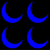 Small moon Symbol Vinyl Decals set of 4 crescent moon Stickers Sheet