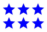 Small Star Symbol Vinyl Decals set of 6 stars Stickers Sheet