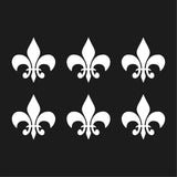 Fleur De Lis Vinyl Decal sticker car phone laptop vinyl stickers Set of 6
