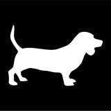 Basset Hound Vinyl Decal Car Window Laptop Hush Puppy Dog Silhouette Sticker