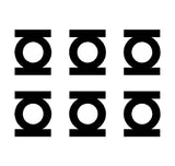 6 Small Green Lantern DC Super Hero Vinyl Decals Stickers Set