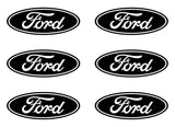 Small Ford Logo 6 Small Vinyl Decals Sticker decal 2" 3" Ford Symbol Stickers