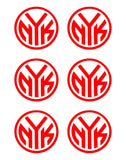 6 Small New York Knicks symbol Vinyl Decal NYK Laptop phone helmet Sticker