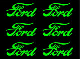 Small Ford Logo 6 Small Vinyl Decals Sticker decal 2" 3" Ford Symbol Stickers