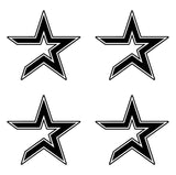Houston Astros MLB symbol Vinyl Decal Laptop Car Window set of 4 small Stickers
