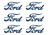 Small Ford Logo 6 Small Vinyl Decals Sticker decal 2" 3" Ford Symbol Stickers