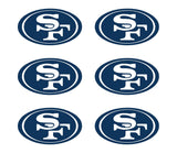 San Francisco 49ers Football NFL Vinyl Decals cup phone small Stickers Set of 6