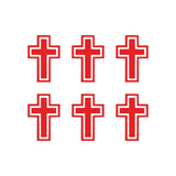 Christian Cross Vinyl Decals Stickers Set of 6