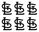 St. Louis Cardinals MLB symbol Vinyl Decal Cup Window set of 6 small Stickers