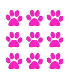 Pet Paws Animal Prints Vinyl Decal Sticker Set of 9
