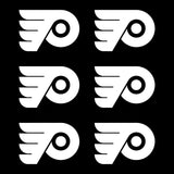 Small Philadelphia Flyers Ice Hockey NHL Vinyl Decals Stickers small Set of 6