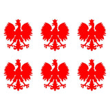 Small Polish Eagle set of 6 Vinyl Decals Phone Polska Eagle Stickers Sheet
