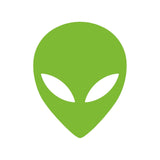 Alien Head Outline Vinyl Decal Car Window Laptop UFO Sticker