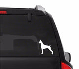 Doberman Pinscher Vinyl Decal Car Window Laptop Dog Breed Silhouette Sticker