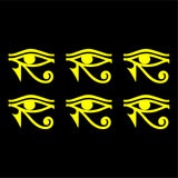 Small set of 6 EYE OF RA HORUS Egyptian God vinyl decals phone laptop car