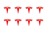 Small Tesla Logo Vinyl Decals Phone Dashboard Mirror Laptop Stickers Set of 8