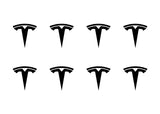 Small Tesla Logo Vinyl Decals Phone Dashboard Mirror Laptop Stickers Set of 8