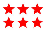 Small Star Symbol Vinyl Decals set of 6 stars Stickers Sheet