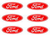Small Ford Logo 6 Small Vinyl Decals Sticker decal 2" 3" Ford Symbol Stickers