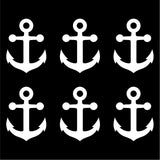 6 Small Anchor Vinyl decals phone case laptop car stickers