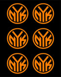 6 Small New York Knicks symbol Vinyl Decal NYK Laptop phone helmet Sticker