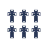Christian Cross Vinyl Decals Stickers Set of 6
