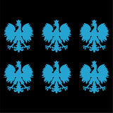 Small Polish Eagle set of 6 Vinyl Decals Phone Polska Eagle Stickers Sheet