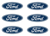 Small Ford Logo 6 Small Vinyl Decals Sticker decal 2" 3" Ford Symbol Stickers