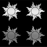 4 Small Sun Vinyl decals car and phone case stickers