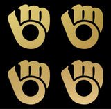Milwaukee Brewers MLB symbol Vinyl Decal Car Window set of 4 small Stickers