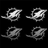 Miami Dolphins Football NFL Vinyl Decals cup phone small Stickers Set of 4